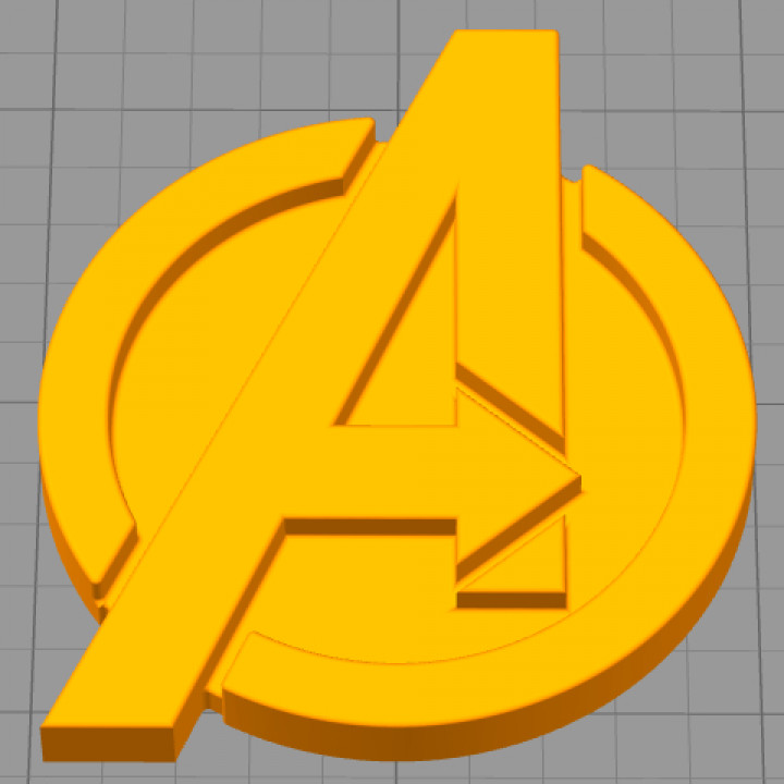 avenger logo base america marvel comics captain 3D print model - Mito3D