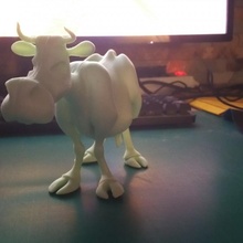 vaca dibujos animados juguetes juegos animal Arte juguete 3d print model - Mito3D