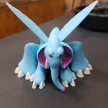 baby furlump tinkercharacters toys & games cute fantasy figure fly mythical elephant fanart tinkercad tinkercharacter flyingbeast tinckercharacters 3d print model - Mito3D