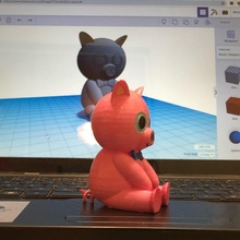 piggy cute pig chibi tinkercad 3d print model - Mito3D