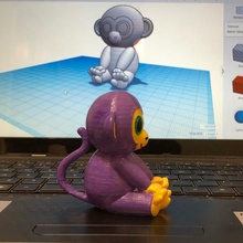 monkey cute chibi tinkercad 3d print model - Mito3D
