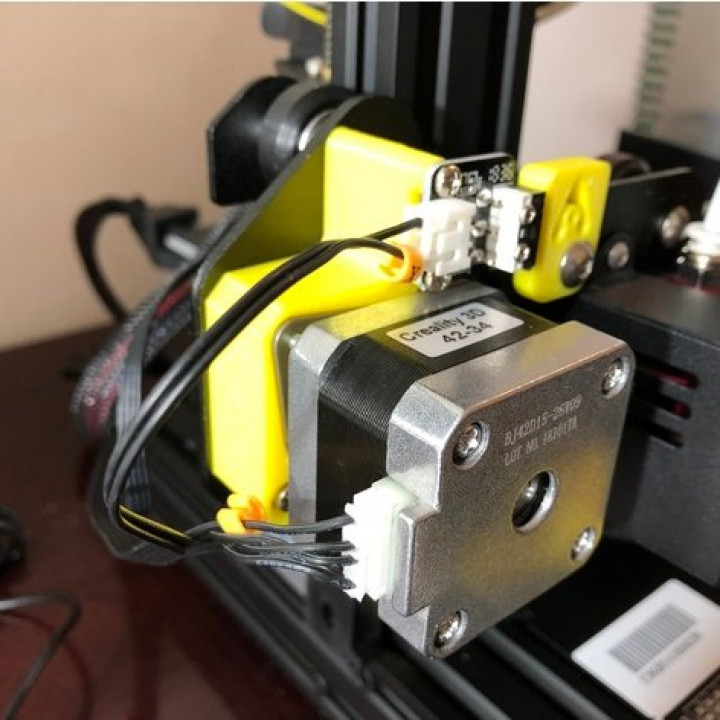 ender 3 x axis stepper motore ammortizzatore montare press fit pulegge ender3 3D print model - Mito3D