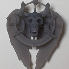 crâne ailes pendentif 3d print model - Mito3D