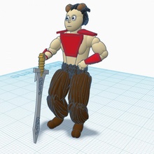 capracus guerrier faune tikercharacters tinkercad 3d print model - Mito3D