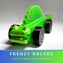 crocoblockosaurus dinosaurio juguetes ruedas cocodrilo juguete 3d print model - Mito3D