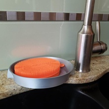 oval sünger tabak 3d Kulp destek Yazdır modern sabun şık 3d print model - Mito3D