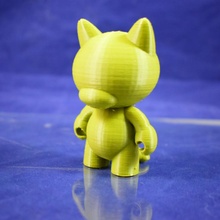 TinkerCharacters gato Munny branco brinquedos jogos animal cafajeste malha personagem base funileiro 3d print model - Mito3D