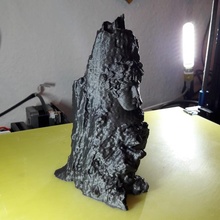 roccia mit kopf testa tavolo orrore rockwithhead 3d print model - Mito3D