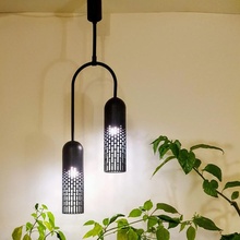 modern doppelt Anhänger Lampe Garten Licht Beleuchtung 3d print model - Mito3D