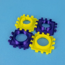 polypanels square bearing spinning tool toy twist spin construction twister fidget panel rotate spinner polypanel 3d print model - Mito3D