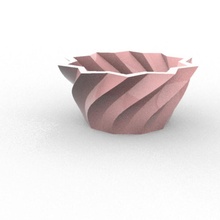 mini vase & garden design curve decor miniv ase minivase 3d print model - Mito3D