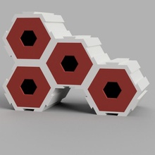 hexagon interlocking storage draws box modular hex 3d print model - Mito3D