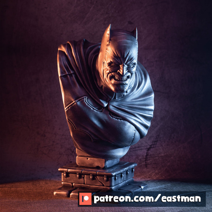 dunkel Ritter Büste Ventilator Kunst Batman Held Superheld Super dc Comics Liga Gerechtigkeit 3 Wayne Bruce geprägt Kreuzritter 3D print model - Mito3D