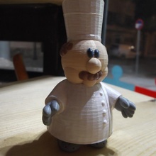 fofa chefe cozinha crocs TinkerCharacters figura brinquedo cozinhar tinkercad 3d print model - Mito3D