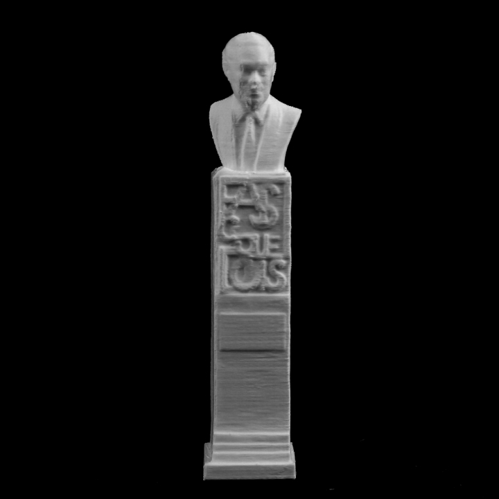 presidente gastón monnerville jardin du luxembourg parís base scan 3D print model - Mito3D