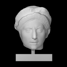 head woman scan portrait sculpture marble 3d print model - Mito3D