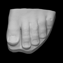 fragment colossal foot scan sculpture marble toe 3d print model - Mito3D