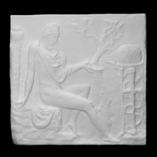 sarcofago scansione scultura marmo Apollo frammento pitone 3d print model - Mito3D