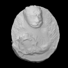 Lion soulagement famille crête analyse Gardien coat of arms tige 3d print model - Mito3D