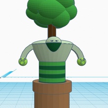 Zombie Pflanze basteln Zeichen Basteln Tinkercharacters 3d print model - Mito3D