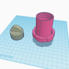 água filtro boné 3d print model - Mito3D