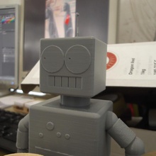 elijah the robot Tinkercharacter divertimento futuristico retrò giocattolo pla grigio tinkercad 3d print model - Mito3D