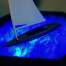 laser sailboat light boat model decoration led lights ocean sailing water sail boating lightup 3d print model - Mito3D