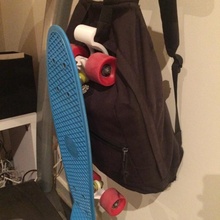 penny board backpack hook holder skateboard 3d print model - Mito3D