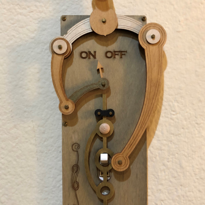 mechanical light switch & garden steampunk 3D print model - Mito3D