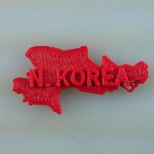 mapa coreia norte educação 3d print model - Mito3D