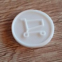 shopping cart chip token 3d print model - Mito3D