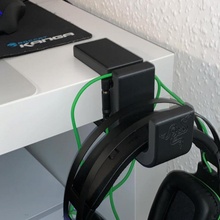 headset clamp ikea malm desk holder gaming headphones 3d print model - Mito3D
