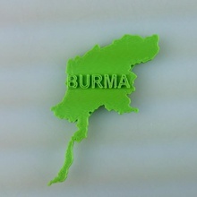 Landkarte Myanmar burma Bildung Karte 3d print model - Mito3D