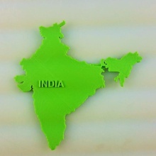 mappa india l'istruzione 3d print model - Mito3D