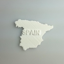 harita İspanya eğitim göster 3d print model - Mito3D