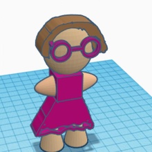 Bambola chiave 5 1 tinkercad Tinkercharacter 3d print model - Mito3D
