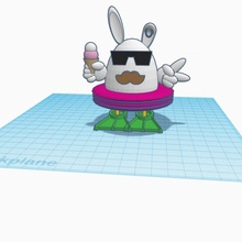 egg bunny eggbunny 3d print model - Mito3D