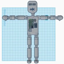 Roboter grau Finale Spielzeuge Spiele Basteln 3d print model - Mito3D