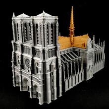 notre-dame paris cathedral architecture gothic medieval temple tower french france church castle basilica catedral francia dame notredame notre 3d print model - Mito3D