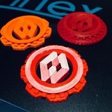 yapıcı madeni para mini dünya 3d Yazdır kolay logo hızlı Ölçek Bank amblem makercoin miniworld3d maker coin 3d print model - Mito3D