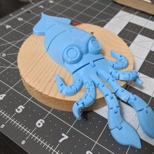 flexi calamar juguetes juegos lindo figura divertido juguete flexible articulado impresión Juguetes Juegos 3d print model - Mito3D