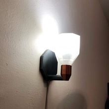 achteckig Mauer Lampe Beleuchtung montieren Licht 3d print model - Mito3D