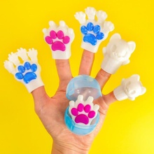 tiny paws finger puppets toys & games animal capsule cat fun character flexible thumb paw wrestling squishy gashapon fingerpuppets tinyhands tinypaws catpaw gachapon 3d print model - Mito3D