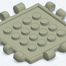 square panel lego studs poly 3d print model - Mito3D