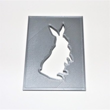 bunny stencil 1 toys & games animal animals art diy kids rabbit airbrush arts crafts artsandcrafts spraypaint bunnyrabbit artstencil animalstencil artprint 3d print model - Mito3D