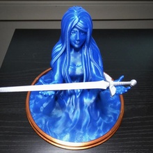 Hanım göl Bahçe dolma kalem Sanat kadın kız saç efsane heykel kılıç Su Kadın Wacom Kalemlik temel Excalibur Arthur Kral Ladyofthelake 3d print model - Mito3D