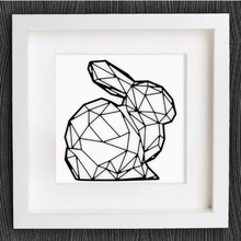 picture rabbit & garden casa hogar cuadro 3d print model - Mito3D