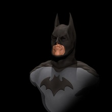 batman ventilador Arte murciélago busto cómic dc Bruce Wayne 3d print model - Mito3D