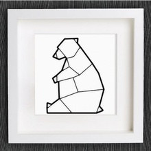 cuadro oso sentado jardín imagen casa hogar cuadro 3d print model - Mito3D