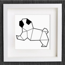 cuadro perro pug jardim cenário casa hogar 3d print model - Mito3D